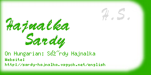 hajnalka sardy business card